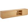 Dubový TV stolek Kave Home Abilen 200 x 36 cm