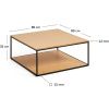 Dubový konferenční stolek Kave Home Yoana 80 x 80 cm