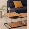 Set dvou dubových konferenčních stolků Kave Home Yoana 100x50/ 50x55 cm -fv-interier-25