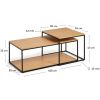 Set dvou dubových konferenčních stolků Kave Home Yoana 100x50/ 50x55 cm