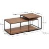 Set dvou ořechových konferenčních stolků Kave Home Yoana 100x50/ 50x55 cm