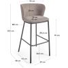 Světle hnědá látková barová židle Kave Home Ciselia 75 cm -fv-interier-25