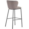 Světle hnědá látková barová židle Kave Home Ciselia 75 cm