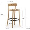 Jasanová barová židle Kave Home Romane 75 cm