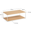 Dubový konferenční stolek Kave Home Yoana 110 x 60 cm s bílou podnoží