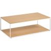 Dubový konferenční stolek Kave Home Yoana 110 x 60 cm s bílou podnoží
