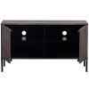 Hnědý jasanový TV stolek Gravia 100 x 44 cm