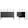 Hnědý jasanový TV stolek Gravia 100 x 44 cm