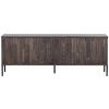 Hnědý jasanový TV stolek Gravia 150 x 44 cm