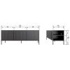 Hnědý jasanový TV stolek Gravia 150 x 44 cm