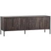 Hnědý jasanový TV stolek Gravia 150 x 44 cm