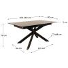 Hnědý keramický rozkládací jídelní stůl Kave Home Atminda 160/210 x 90 cm