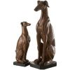 Hnědá dekorativní soška J-Line Greyhound 79,5 cm