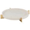 Bílý mramorový podnos J-Line Marley 43,5 cm