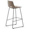 Hnědá látková barová židle Kave Home Zahara 75 cm