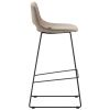 Hnědá látková barová židle Kave Home Zahara 75 cm