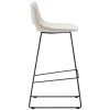 Béžová látková barová židle Kave Home Zahara 75 cm