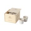 Dřevěný box s 8 bílými šálky na espresso COSTA NOVA GRESPRESSO 0,1 l