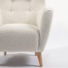 Bílé látkové bouclé křeslo Kave Home Patio -fv-interier-25