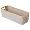 Šedý látkový úložný box Quax Stella 60 x 24 cm