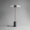 Opálově bílá skleněná stojací lampa 101Copenhagen Bull 140 cm s mramorovou podstavou -fv-interier-25