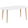 Bílý lakovaný rozkládací jídelní stůl Kave Home Oqui 90-170 x 90 cm