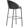 Šedá látková barová židle Kave Home Eamy II. 77 cm