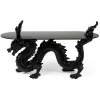 Černý skleněný konferenční stolek Bold Monkey Dragonized Bastard 100 x 45 cm
