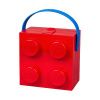 Červený svačinový box s rukojetí LEGO® Storage 16,5 x 16,5 cm