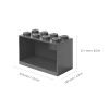 Černá nástěnná police LEGO® Storage 21 x 32 cm