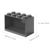 Set dvou černých nástěnných polic LEGO® Brick