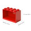 Set dvou červených nástěnných polic LEGO® Brick