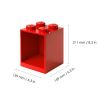 Set dvou červených nástěnných polic LEGO® Brick