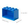 Set dvou modrých nástěnných polic LEGO® Brick