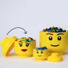 Žlutý úložný box ve tvaru hlavy LEGO® Girl 12 cm -fv-interier-25