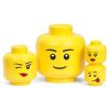 Žlutý úložný box ve tvaru hlavy LEGO® Girl 19 cm