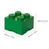 Tmavě zelený úložný box LEGO® Smart 25 x 25 cm
