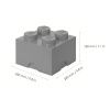 Šedý úložný box LEGO® Smart 25 x 25 cm