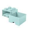 Tyrkysový úložný box LEGO® Storage 25 x 25 cm