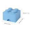 Světle modrý úložný box LEGO® Storage 25 x 25 cm