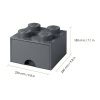 Šedý úložný box LEGO® Storage 25 x 25 cm