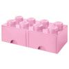 Růžový úložný box LEGO® Storage 25 x 50 cm