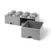 Šedý úložný box LEGO® Storage 25 x 50 cm