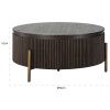 Hnědý dubový konferenční stolek Richmond Luxor 95 cm
