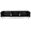 Černo stříbrný dubový TV stolek Richmond Blackbone 220 x 42,5 cm