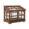 Hnědý dřevěný skleník Bloomingville Marti 40 x 25 cm