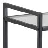 Černý kuchyňský vozík Darila 60 cm se skleněnou deskou -fv-interier-25