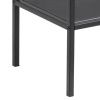 Černý kuchyňský vozík Darila 60 cm se skleněnou deskou -fv-interier-25