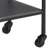 Černý kuchyňský vozík Darila 60 cm se skleněnou deskou -fv-interier-25