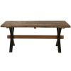Hnědý dřevěný jídelní stůl J-line Talia 180 x 90 cm